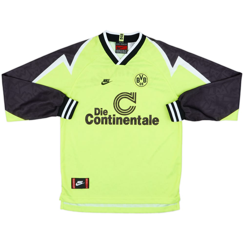 1995-96 Borussia Dortmund Home L/S Shirt - 10/10 - (XL.Boys)