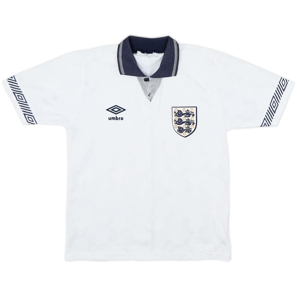 1990-92 England Home Shirt - 8/10 - (L.Boys)