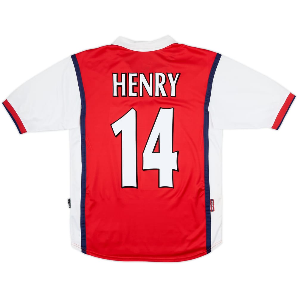 1999-00 Arsenal Home Shirt Henry #14 - 8/10 - (XL.Boys)