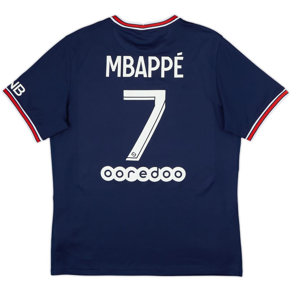 2021-22 Paris Saint-Germain Home Shirt Mbappe #7 - 10/10 - (L)