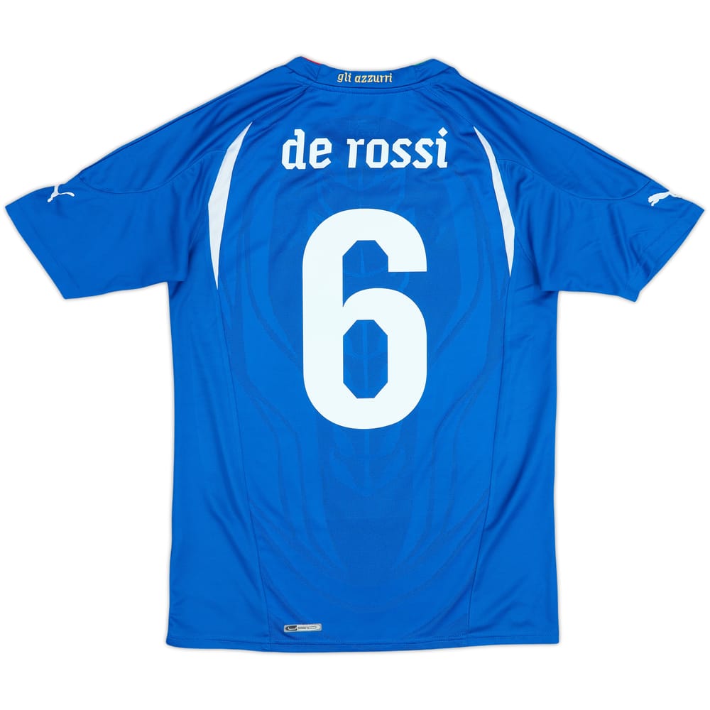 2010-12 Italy Home Shirt De Rossi #6 - 8/10 - (S)