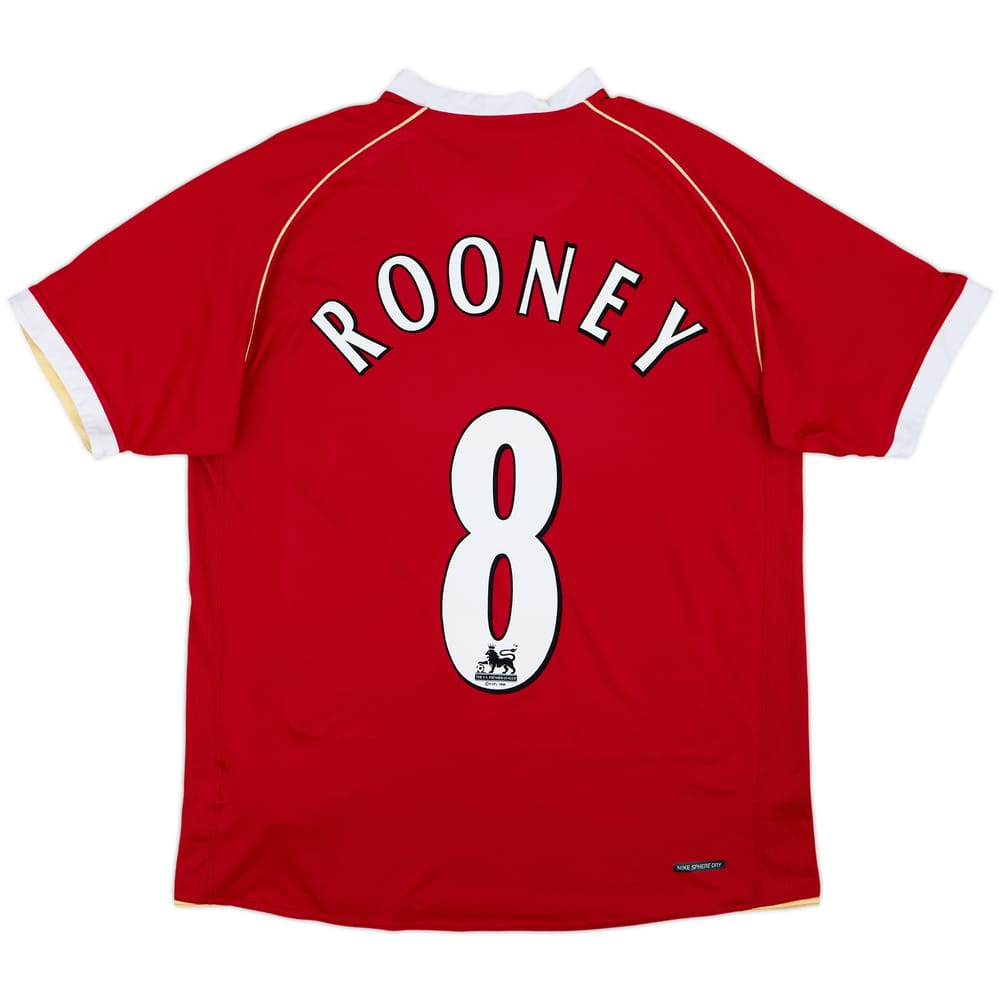2006-07 Manchester United Home Shirt Rooney #8 - 7/10 - (L)