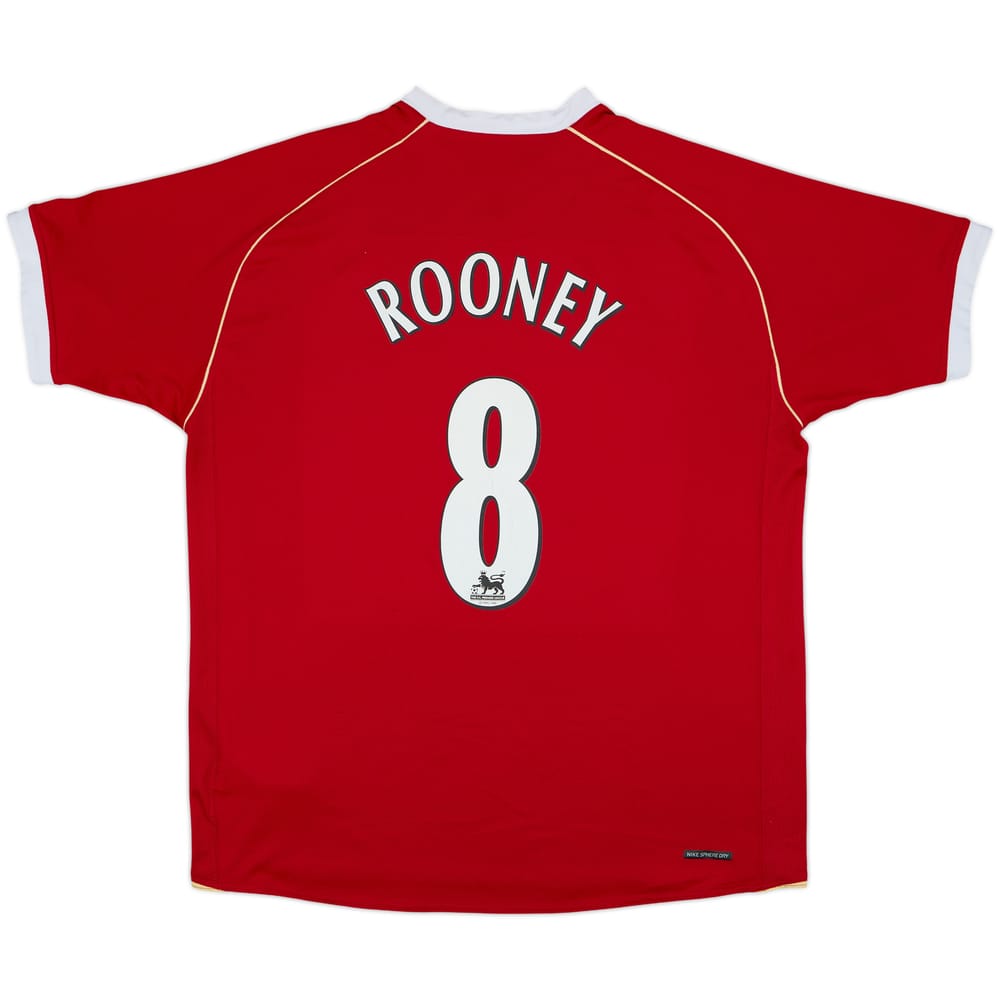 2006-07 Manchester United Home Shirt Rooney #8 - 6/10 - (XL)
