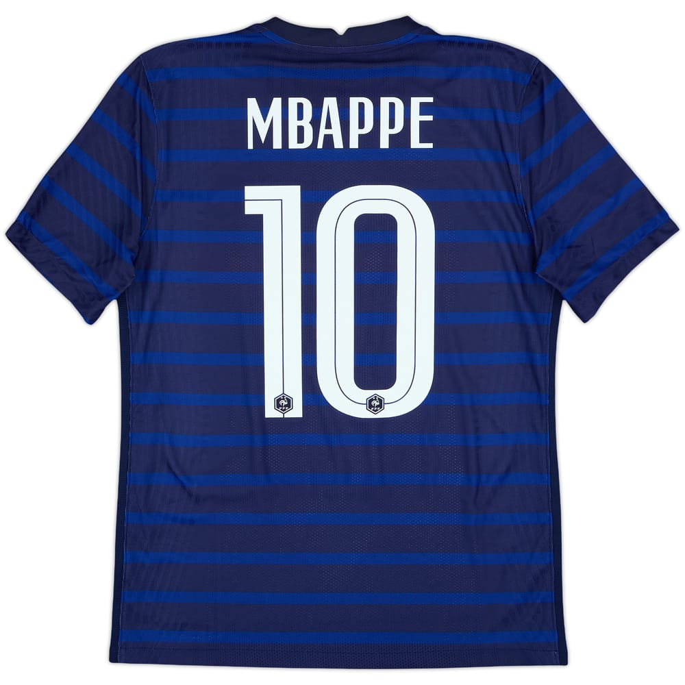 2020-21 France Authentic Home Shirt Mbappe #10 - 8/10 - (M)