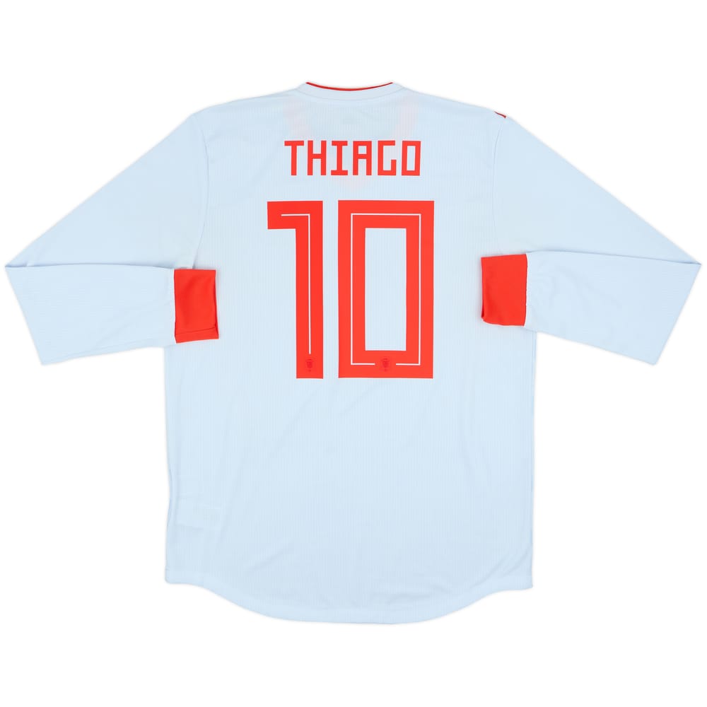 2018-19 Spain Player Issue Away L/S Shirt Thiago #10 - 8/10 - (L)
