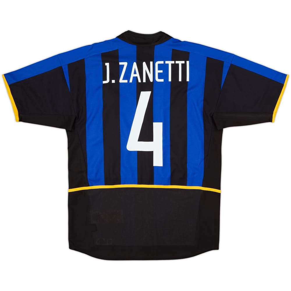 2002-03 Inter Milan Home Shirt J.Zanetti #4 - 5/10 - (M)