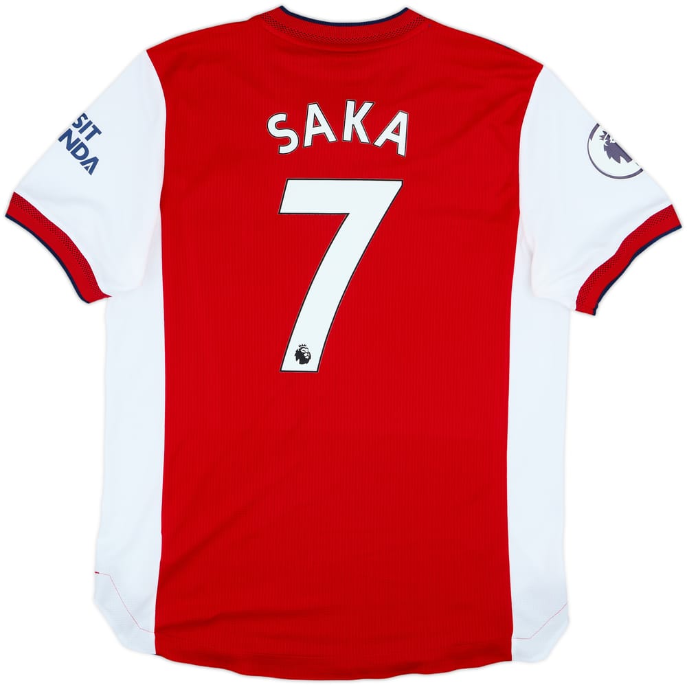 2021-22 Arsenal Authentic Home Shirt Saka #7 - 9/10 - (L)