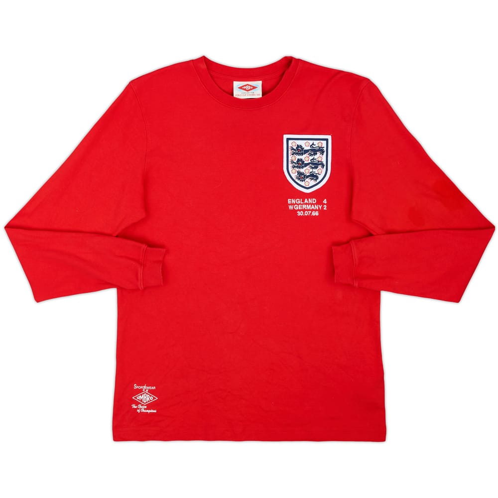Camiseta Umbro Retro '1966' de visitante de manga larga de Inglaterra 2000s #6 - 8/10 - (M)