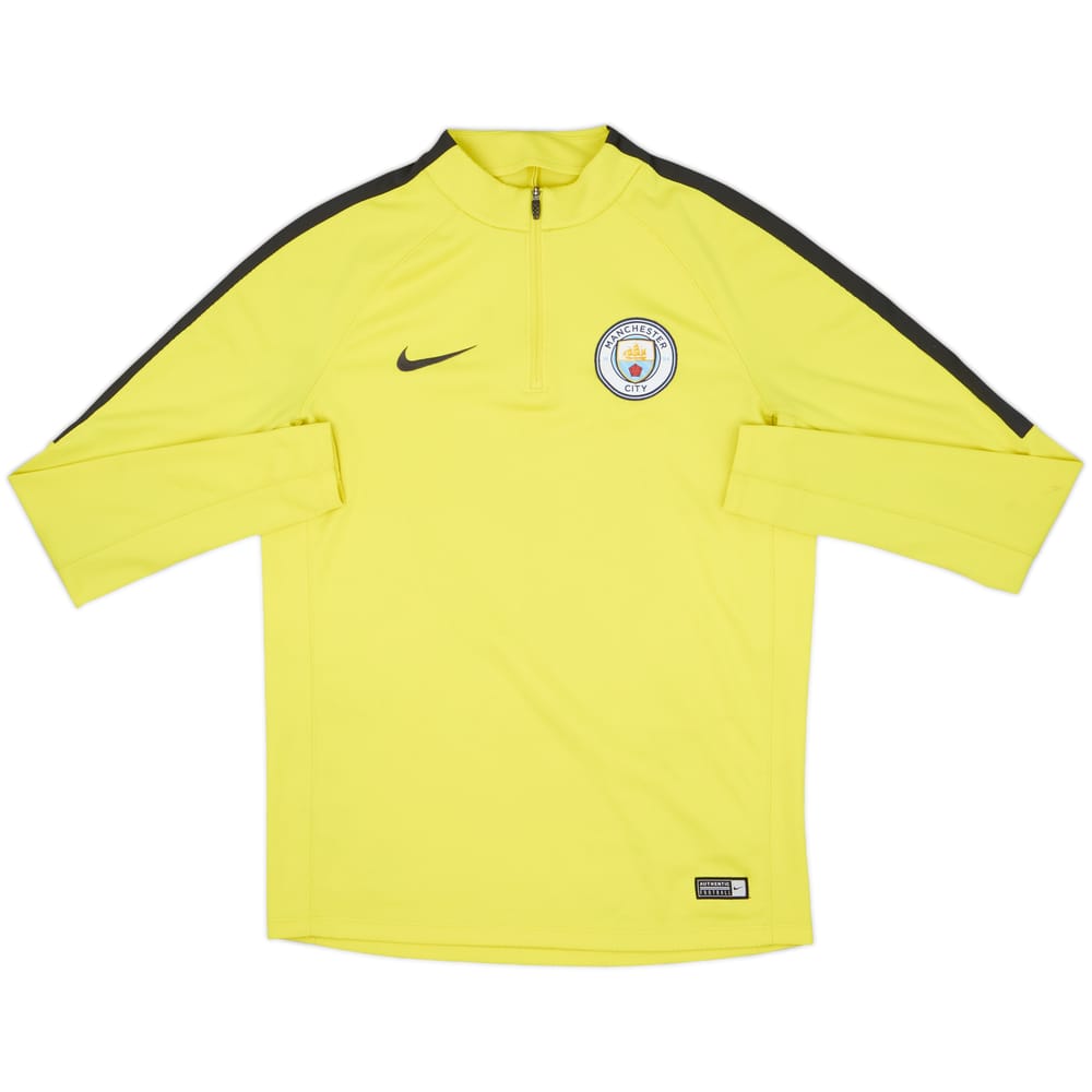 2017-18 Manchester City Nike 1/4 Zip Drill Top - 7/10 - (M)