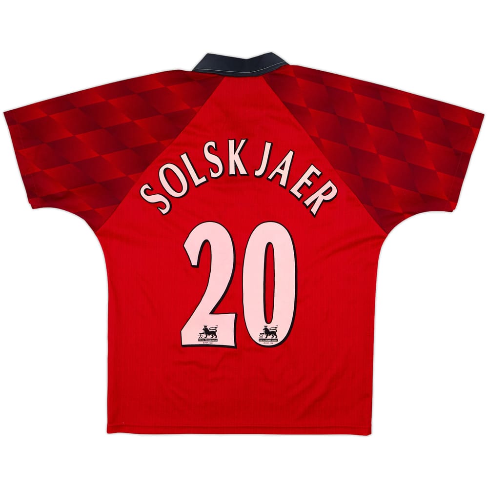 1996-98 Manchester United Home Shirt Solskjaer #20 - 8/10 - (M)