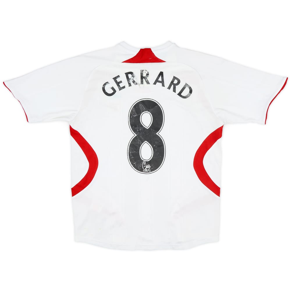 2007-08 Liverpool Away Shirt Gerrard #8 - 4/10 - (M.Boys)