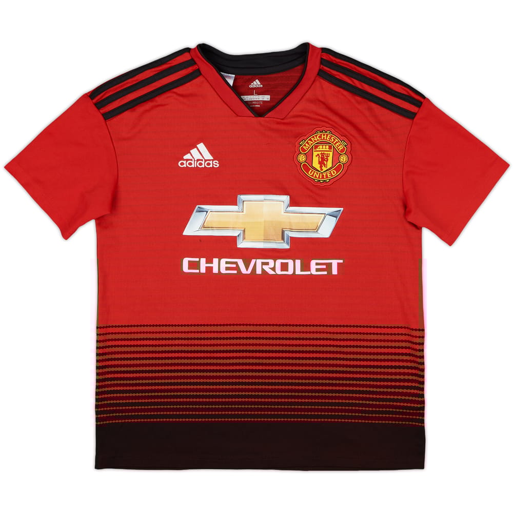 2018-19 Manchester United Home Shirt - 6/10 - (L.Boys)