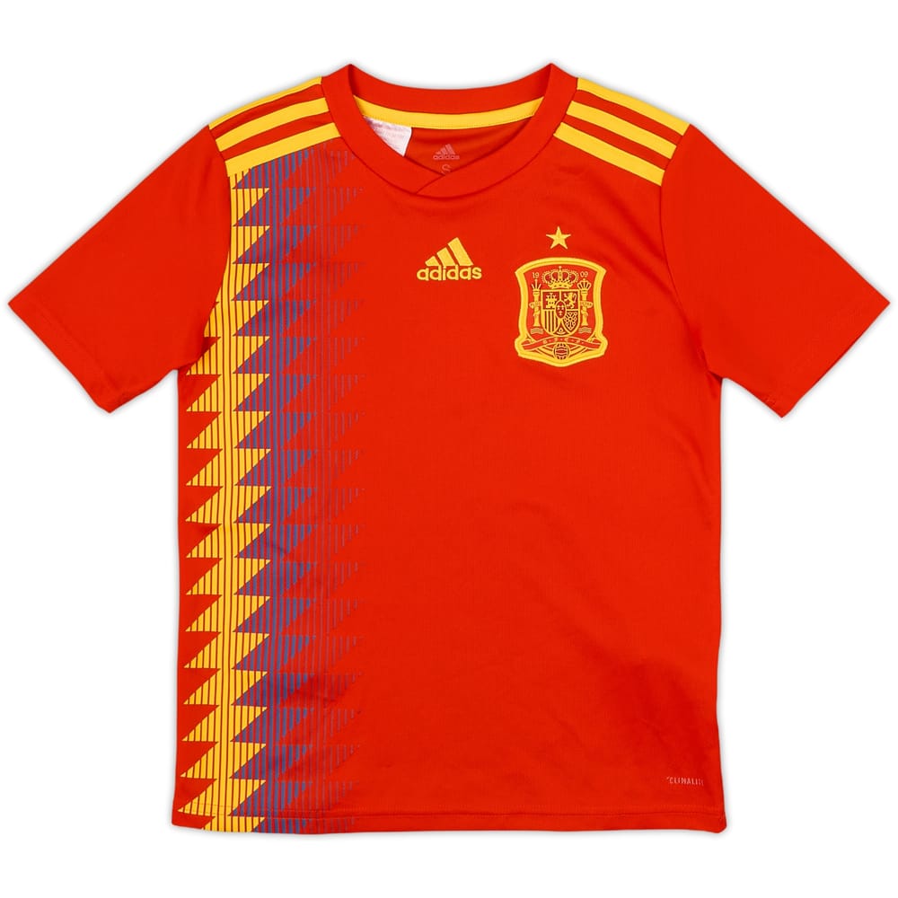 2018-19 Spain Home Shirt - 9/10 - (S.Boys)