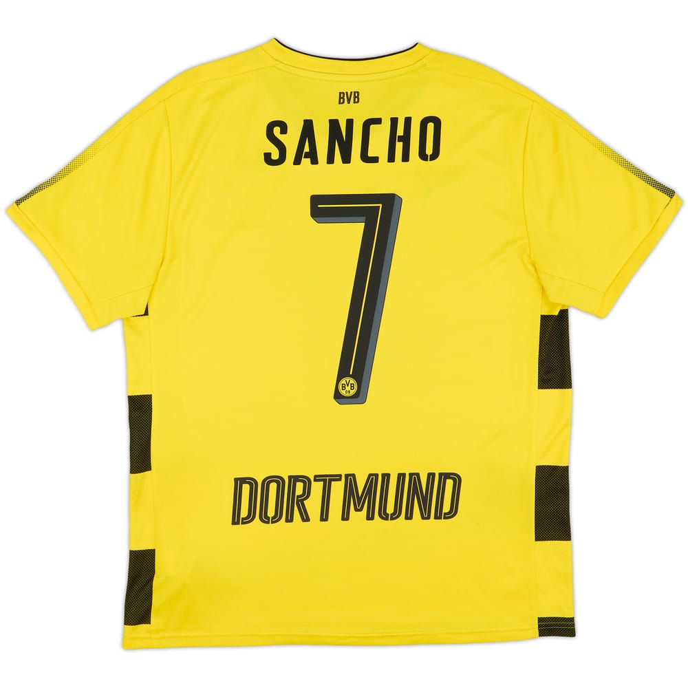2017-18 Borussia Dortmund Home Shirt Sancho #7 - 8/10 - (L)