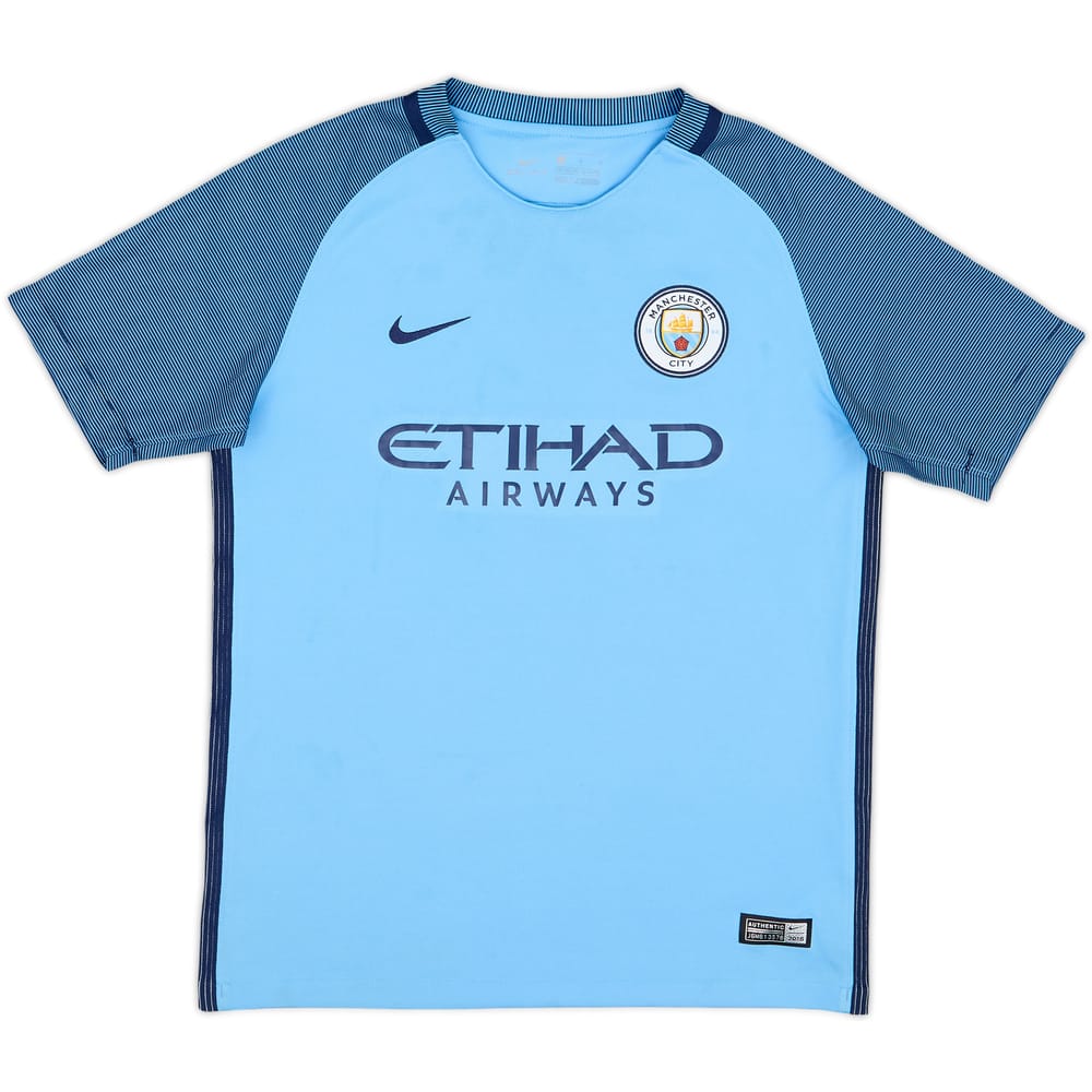 2016-17 Manchester City Home Shirt - 7/10 - (L.Boys)