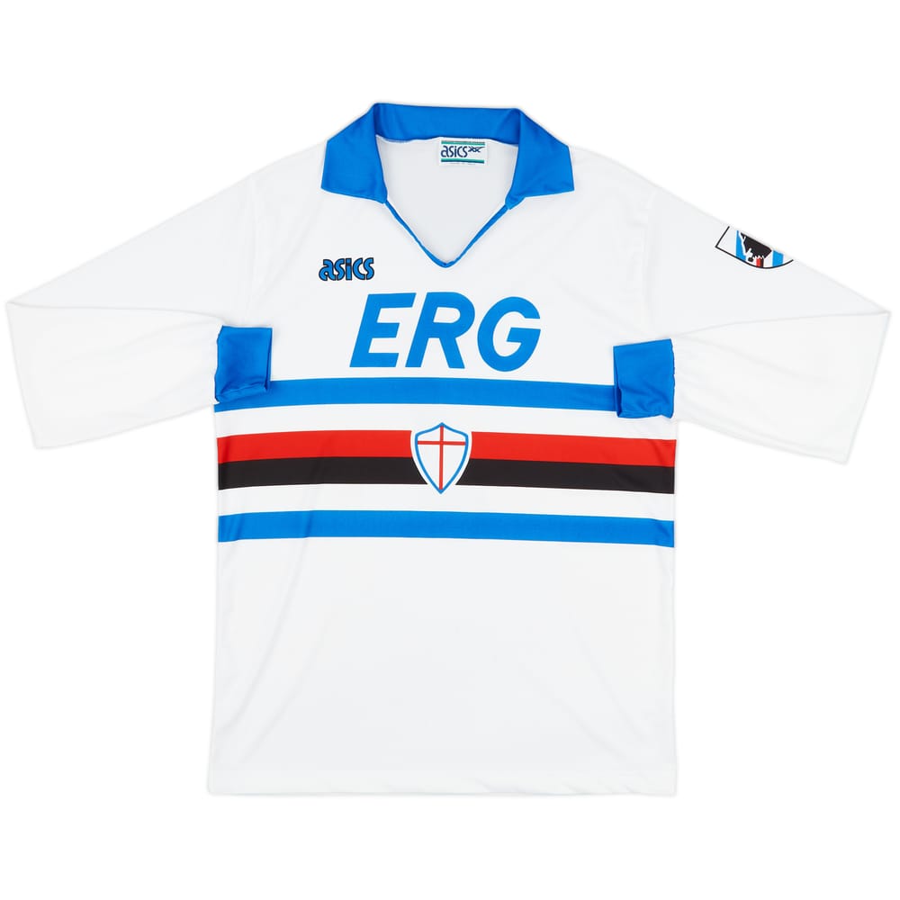 1991-92 Sampdoria Away L/S Shirt #7 - 6/10 - (L)