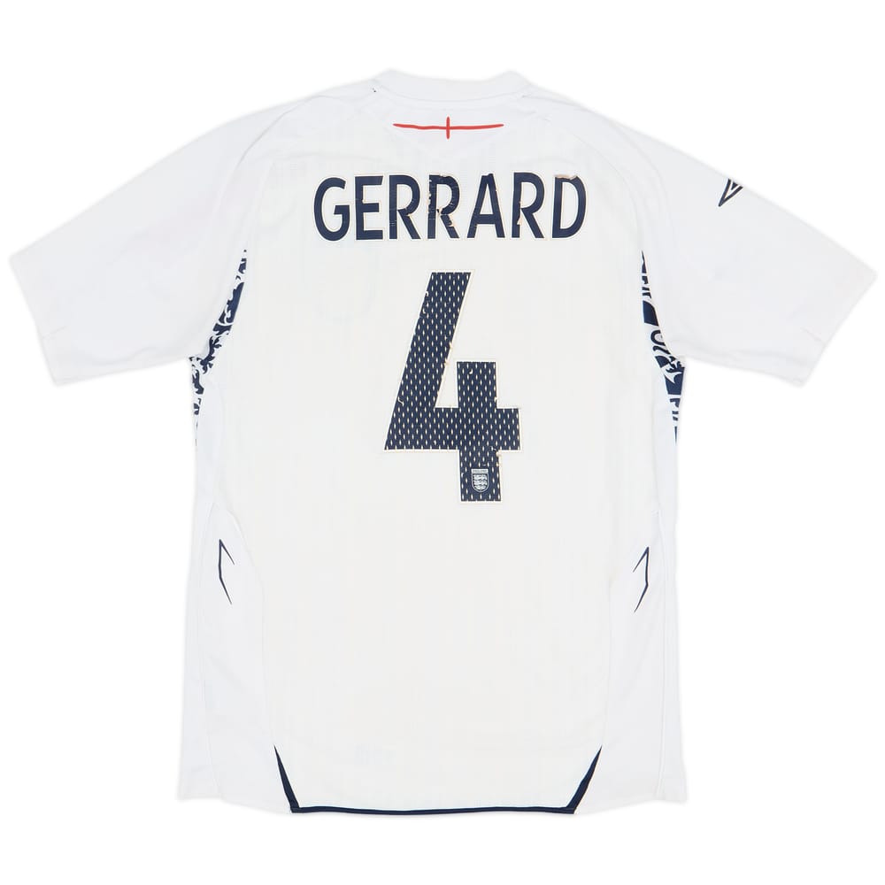 2007-09 England Home Shirt Gerrard #4 - 5/10 - (S)