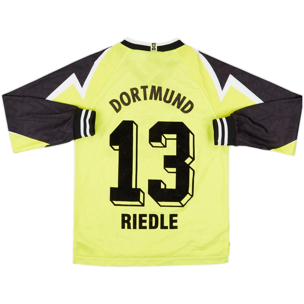 1995-96 Borussia Dortmund Home L/S Shirt Riedle #13 - 7/10 - (L)