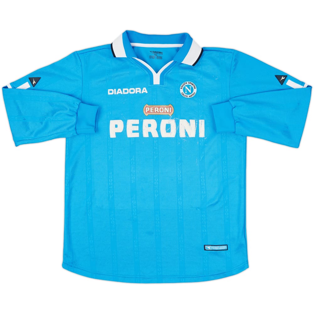 2000-01 Napoli Home L/S Shirt - 4/10 - (XL)