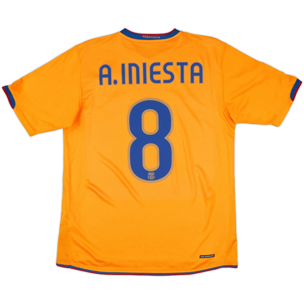 2007-08 Barcelona Third Shirt A.Iniesta #8 - 8/10 - (M)