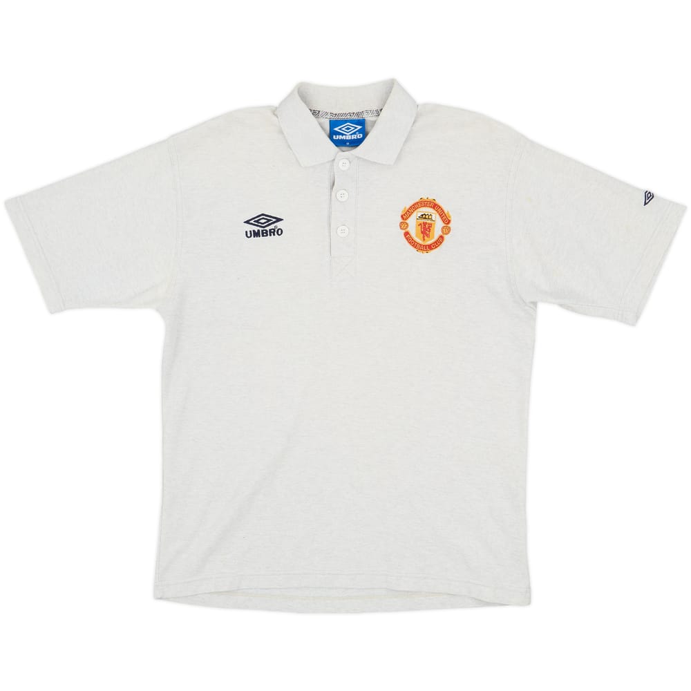 1998-99 Manchester United Umbro Polo Shirt - 8/10 - (M)