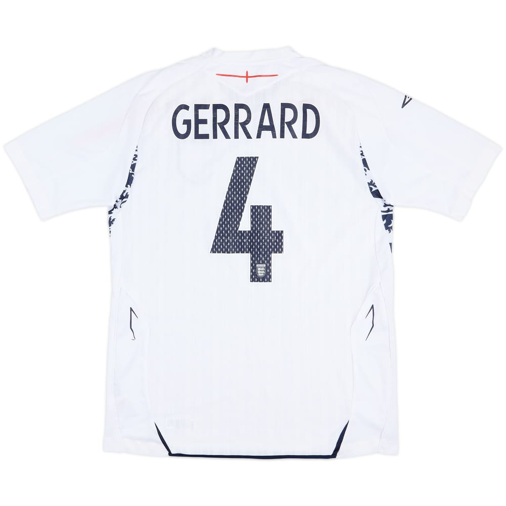 2007-09 England Home Shirt Gerrard #4 - 6/10 - (M)