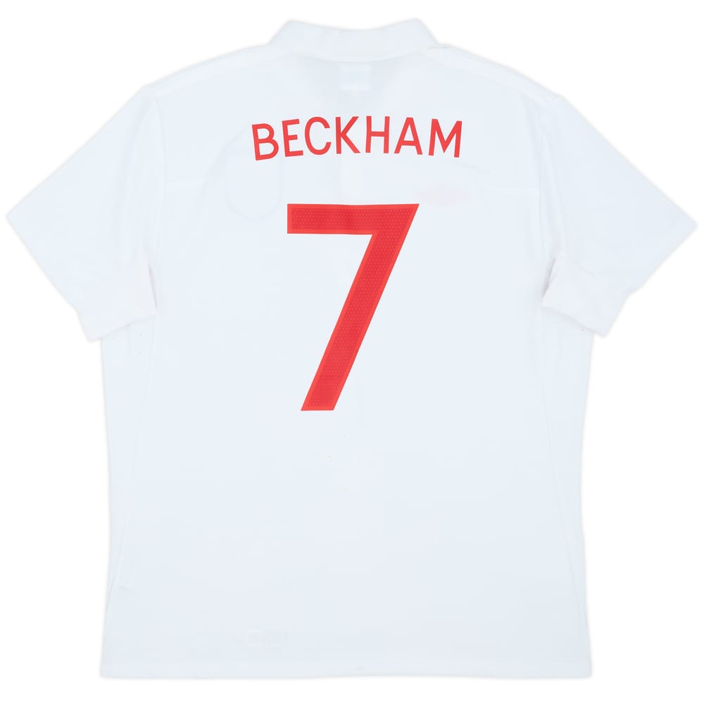 2009-10 England Home Shirt Beckham #7 - 9/10 - (XL)