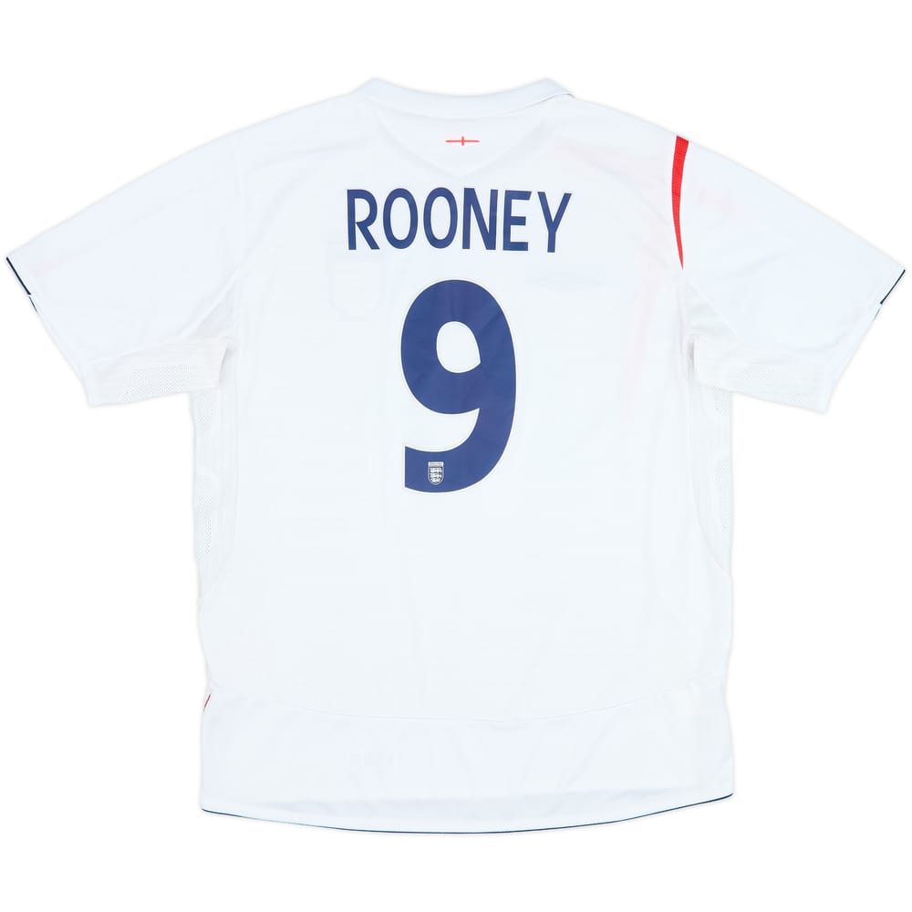 2005-07 England Home Shirt Rooney #9 - 7/10 - (XL)