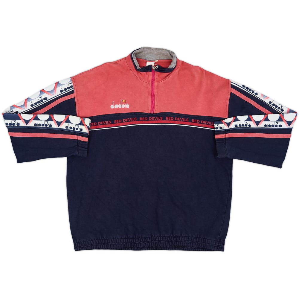 1994-95 Belgium Diadora 1/4 Zip Fleece Jacket - 6/10 - (XL)