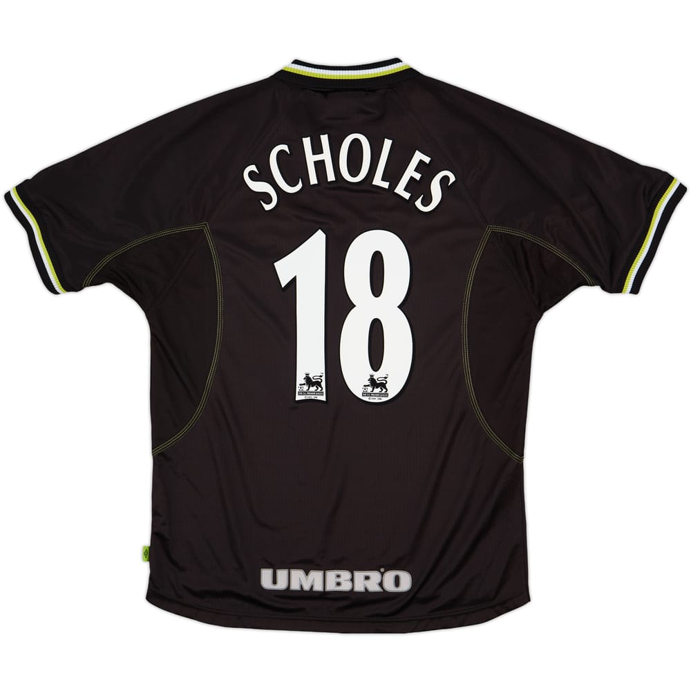 1998-99 Manchester United Third Shirt Scholes #18 - 8/10 - (L)