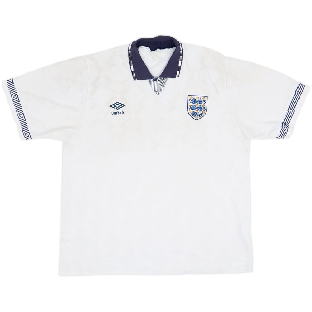1990-92 England Home Shirt - 5/10 - (L)