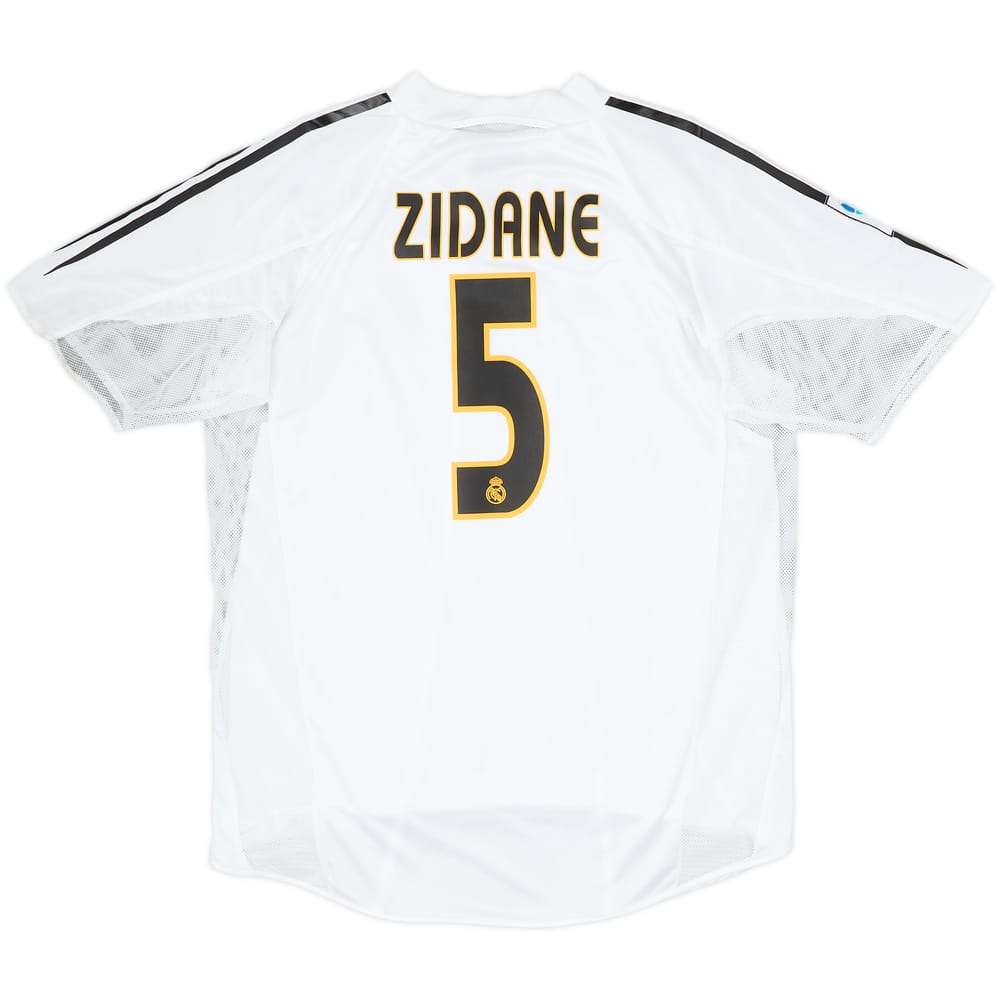 2004-05 Real Madrid Player Issue Home Shirt Zidane #5 - 7/10 - (L)