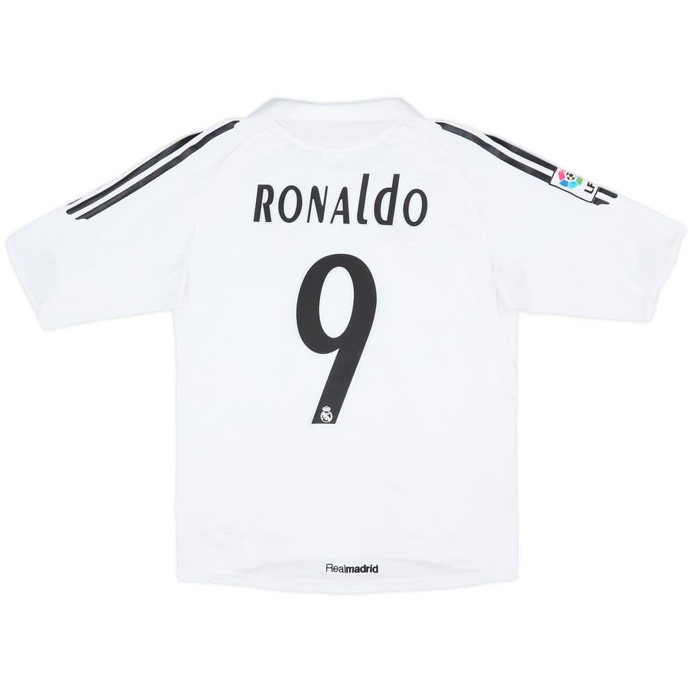 2005-06 Real Madrid Home Shirt Ronaldo #9 - 6/10 - (15-16 Years)