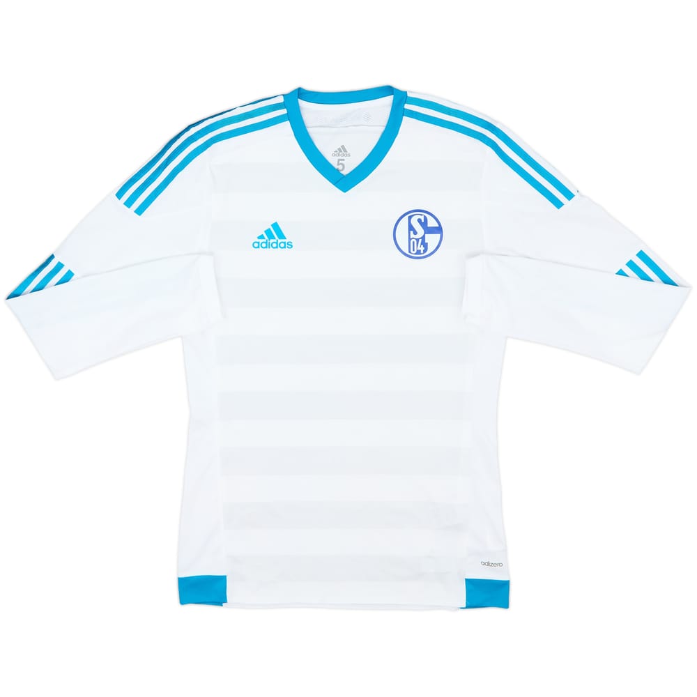 2015-17 Schalke Player Issue Away L/S Shirt - 7/10 - (S/M)
