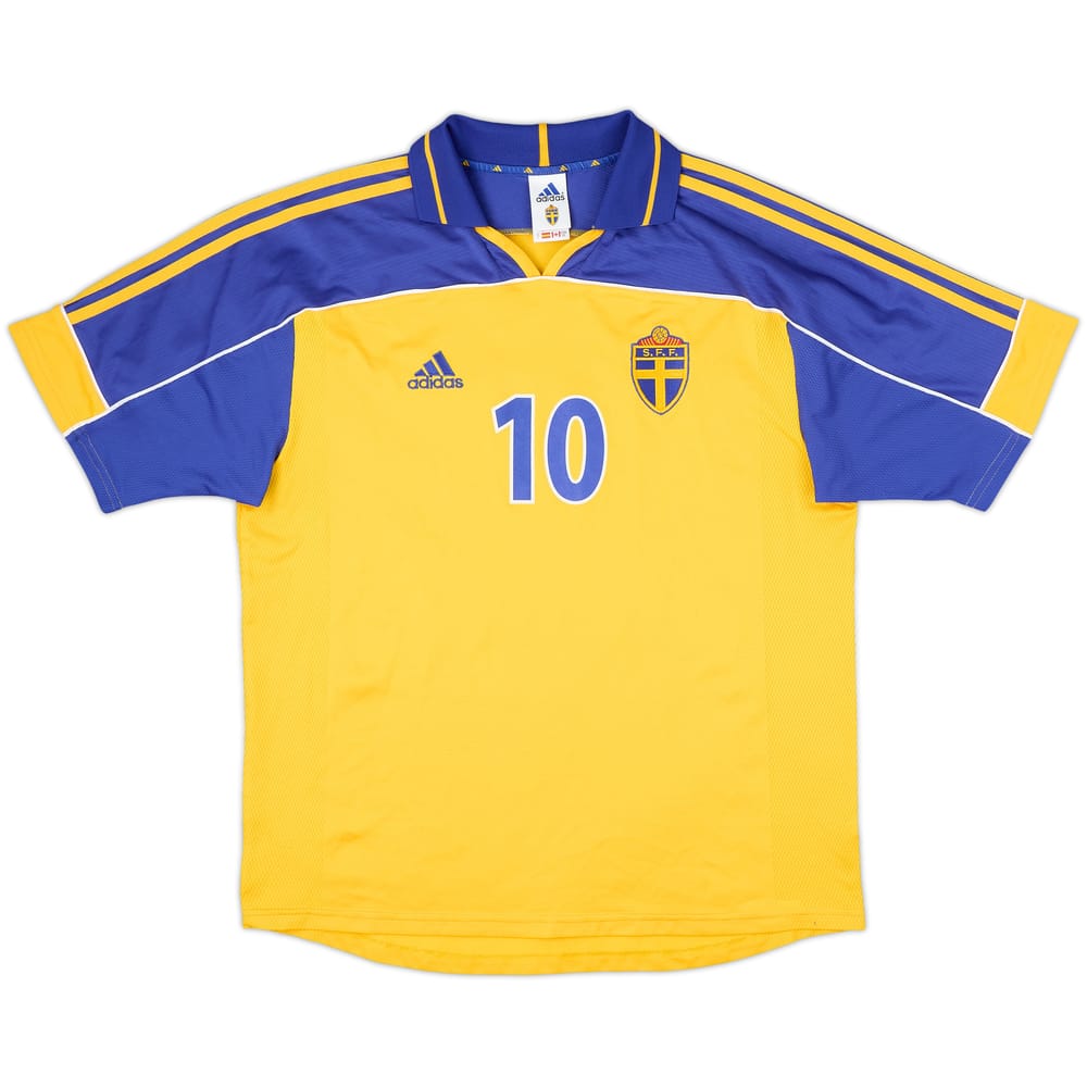 Camiseta de local preparada para partido de Suecia 2000-02 #10