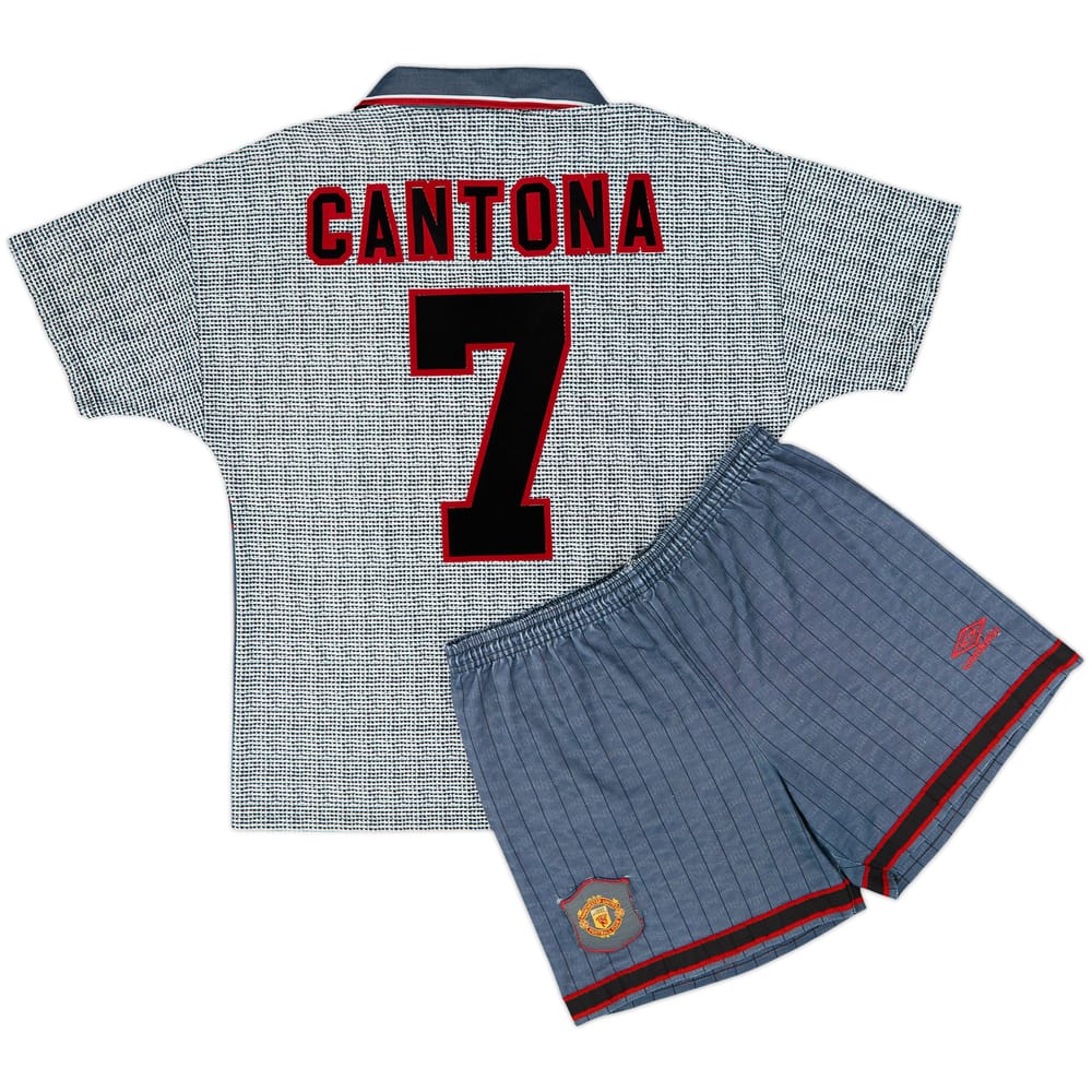 1995-96 Manchester United Away Shirt & Shorts Cantona #7 - 8/10 - (M)