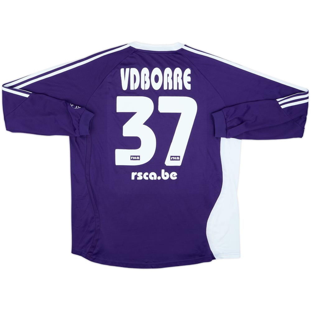 2006-08 Anderlecht Home L/S Shirt VD Borre #37 - 6/10 - (XL)