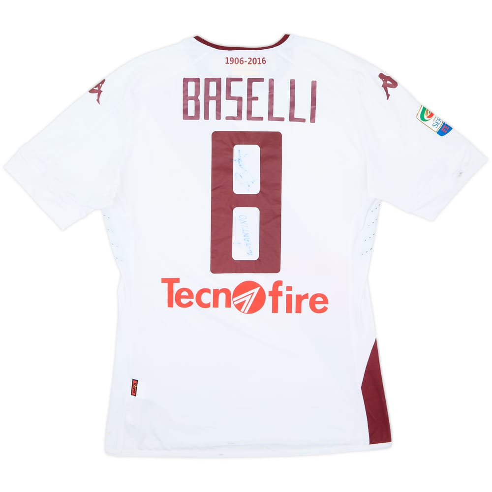 Camiseta de visitante versión jugador firmada del Torino 2016-17 Baselli #8 - 6/10 - (XL)