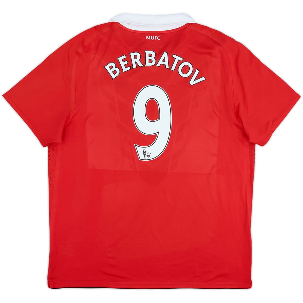 Camiseta de local versión jugador del Manchester United 2010-11 Berbatov #9 - 8/10 - (XXL)