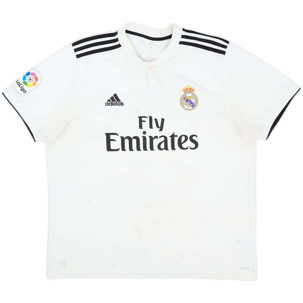 2018-19 Real Madrid Home Shirt - 4/10 - (XL)