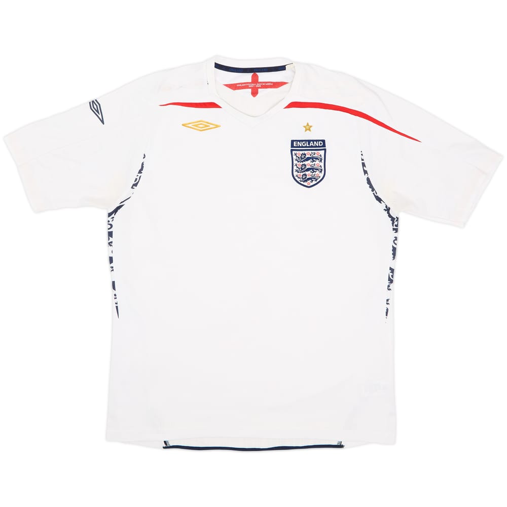 2007-09 England Home Shirt - 5/10 - (XL)