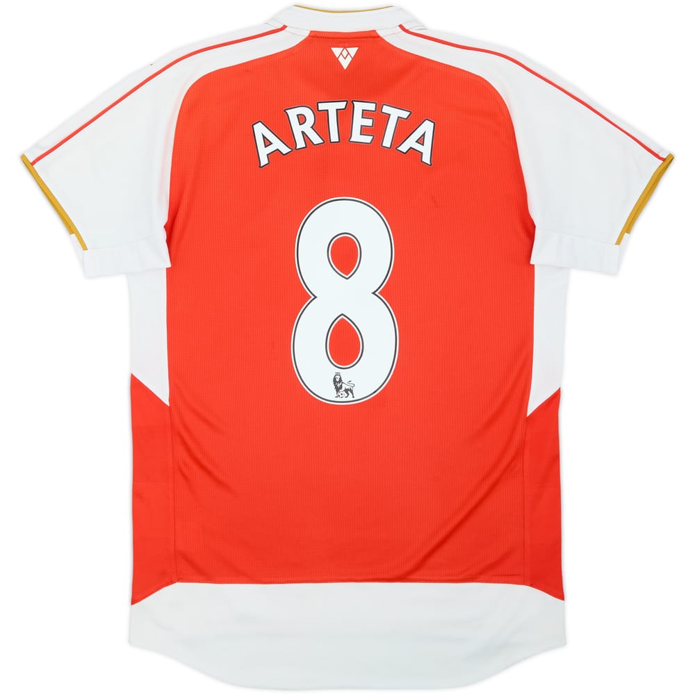 2015-16 Arsenal Home Shirt Arteta #8 - 5/10 - (S)