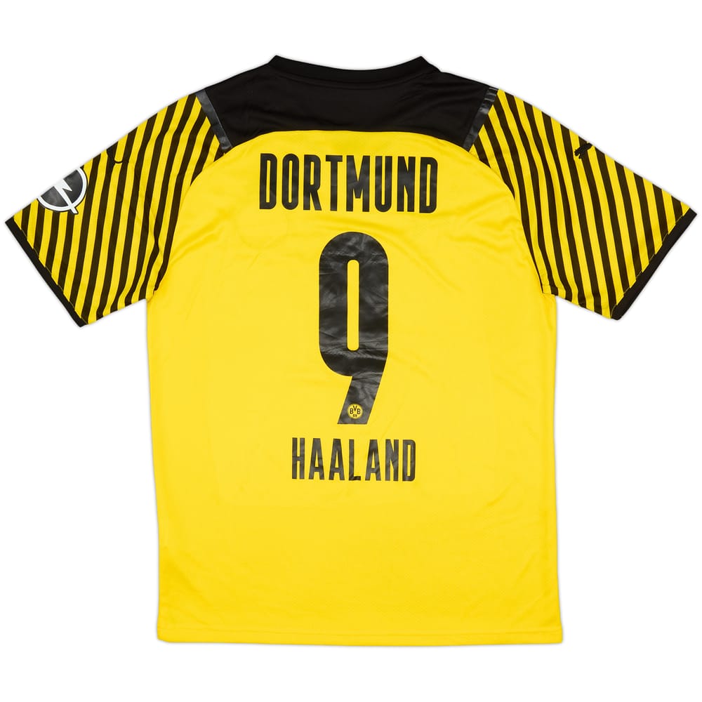 2021-22 Borussia Dortmund Home Shirt Haaland #9 - 8/10 - (L)