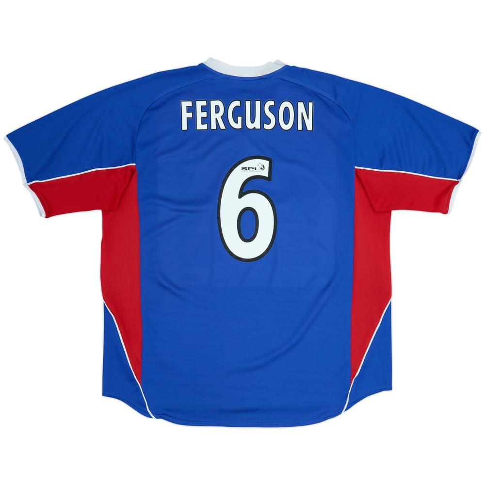 Camiseta de local del Rangers 2001-02 Ferguson #6 - 7/10 - (3XL)