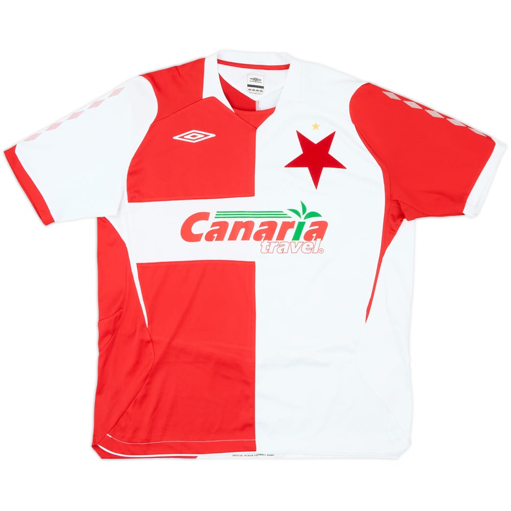 2007-08 Slavia Prague Home Shirt - 9/10 - (XL)