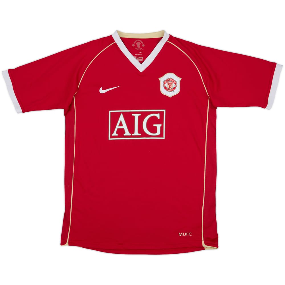 2006-07 Manchester United Home Shirt - 8/10 - (XL.Boys)