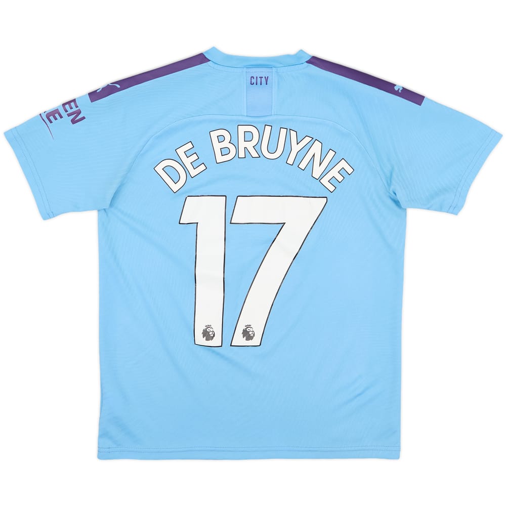 2019-20 Manchester City Home Shirt De Bruyne #17 - 7/10 - (L.Boys)