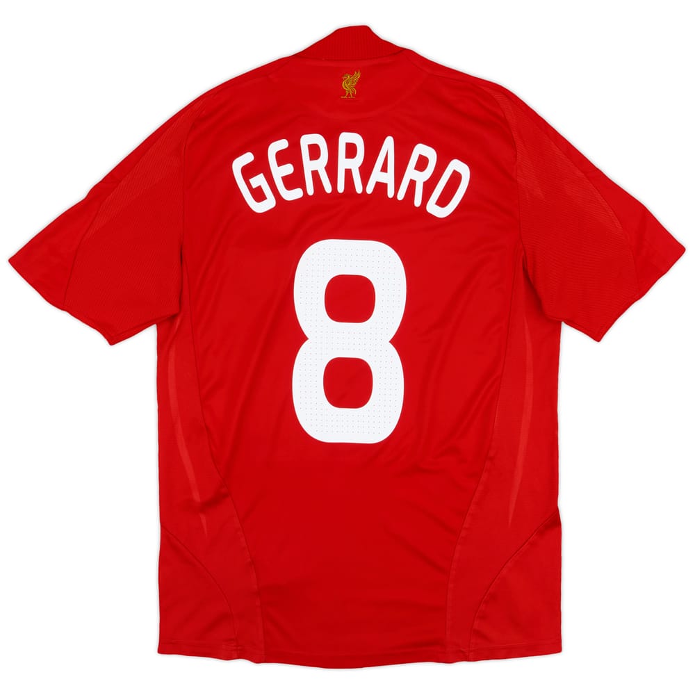 2008-10 Liverpool Home Shirt Gerrard #8 - 7/10 - (M)