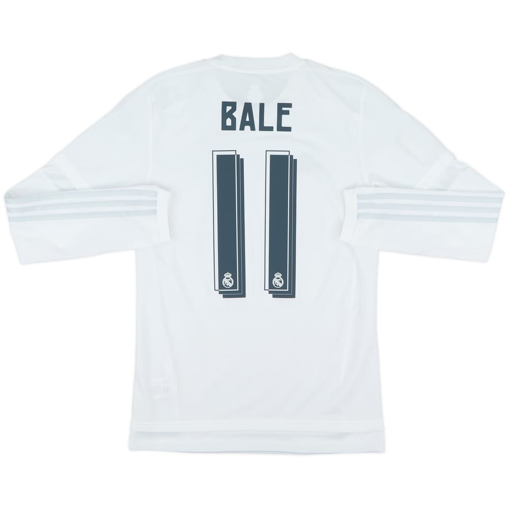 2015-16 Real Madrid Home L/S Shirt Bale #11 - 9/10 - (XS)