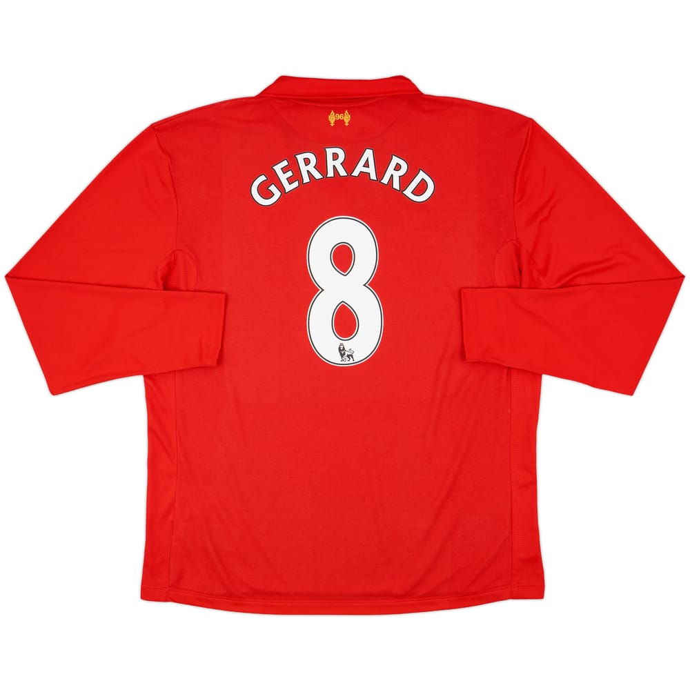2012-13 Liverpool Home L/S Shirt Gerrard #8 - 8/10 - (XXL)